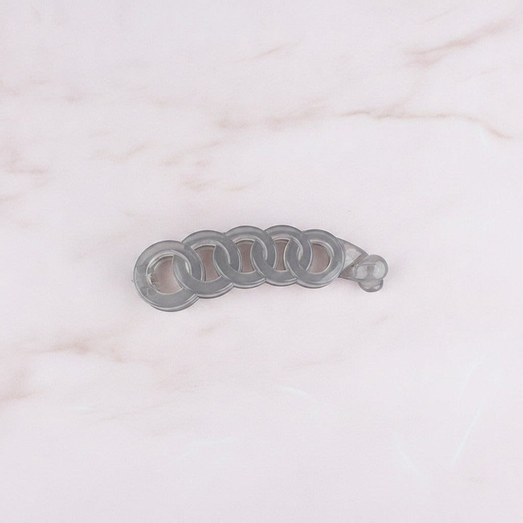 Twisted Spiral Clear Acrylic Hair Claw - TCB-981 Jelly Gray