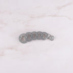 Twisted Spiral Clear Acrylic Hair Claw - TCB-981 Jelly Gray