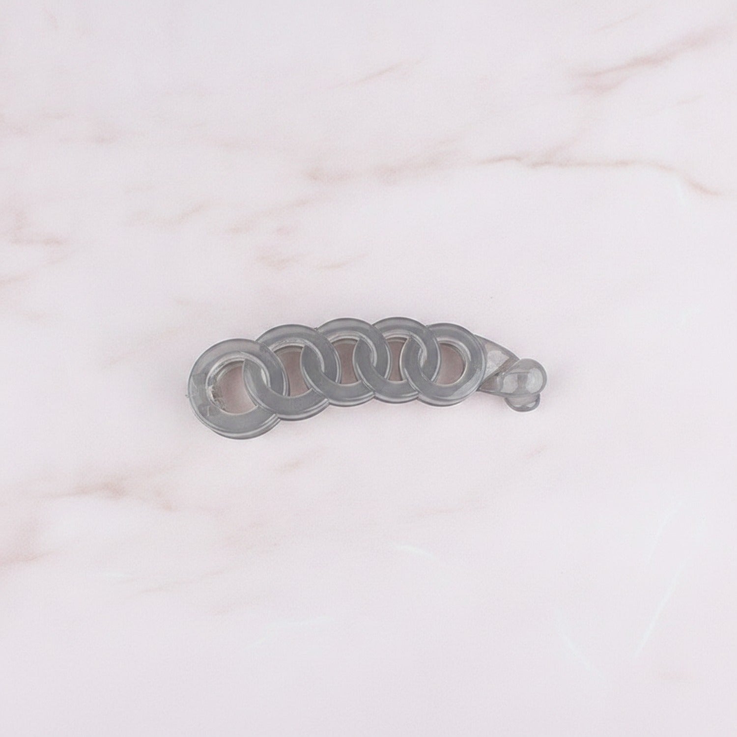 Twisted Spiral Clear Acrylic Hair Claw - TCB-981 Jelly Gray