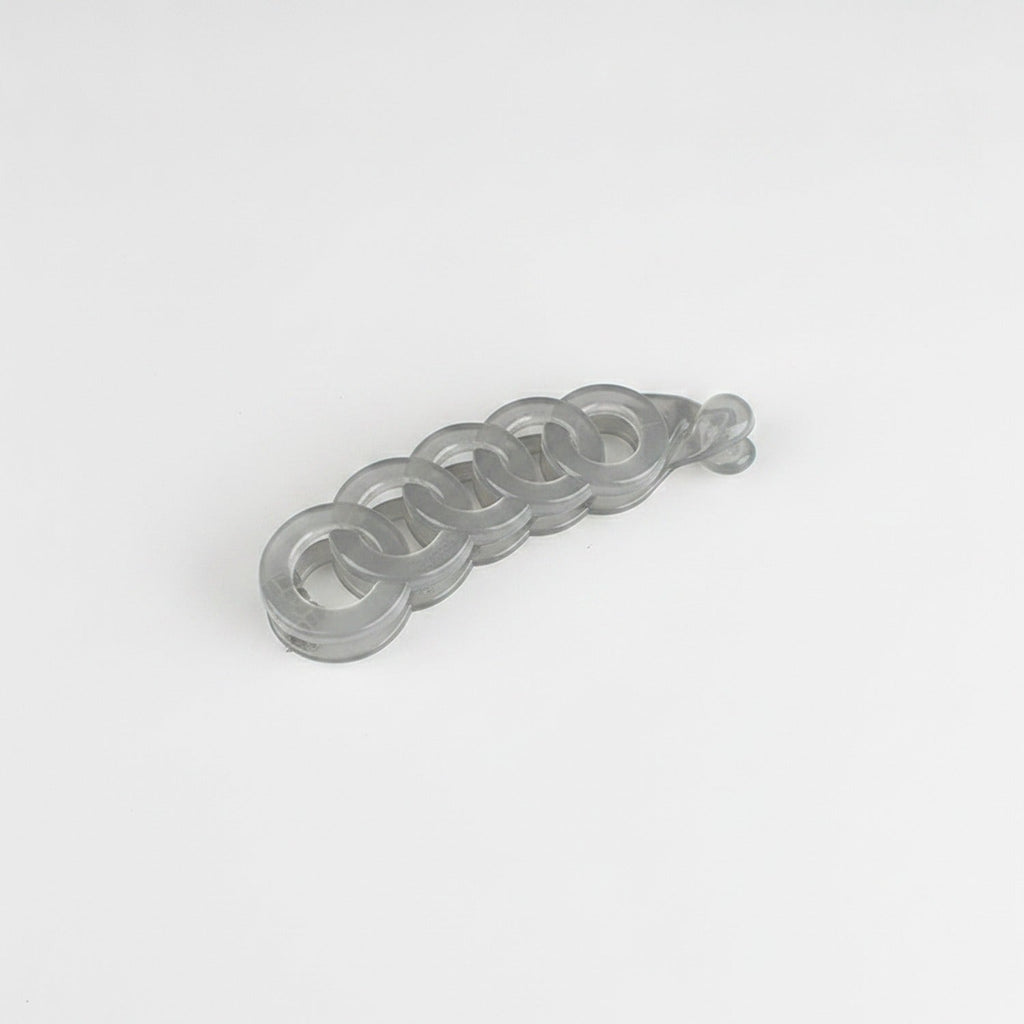 Twisted Spiral Clear Acrylic Hair Claw - TCB-981 Jelly Gray