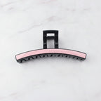 Curved Hair Claw Clip with Grip Teeth - Pink #TCB-1129LM