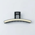 Curved Hair Claw Clip with Grip Teeth - Cream White #TCB-1129LM – hair accessories (view 1)