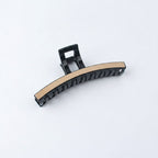 Curved Hair Claw Clip with Grip Teeth - Cream White #TCB-1129LM