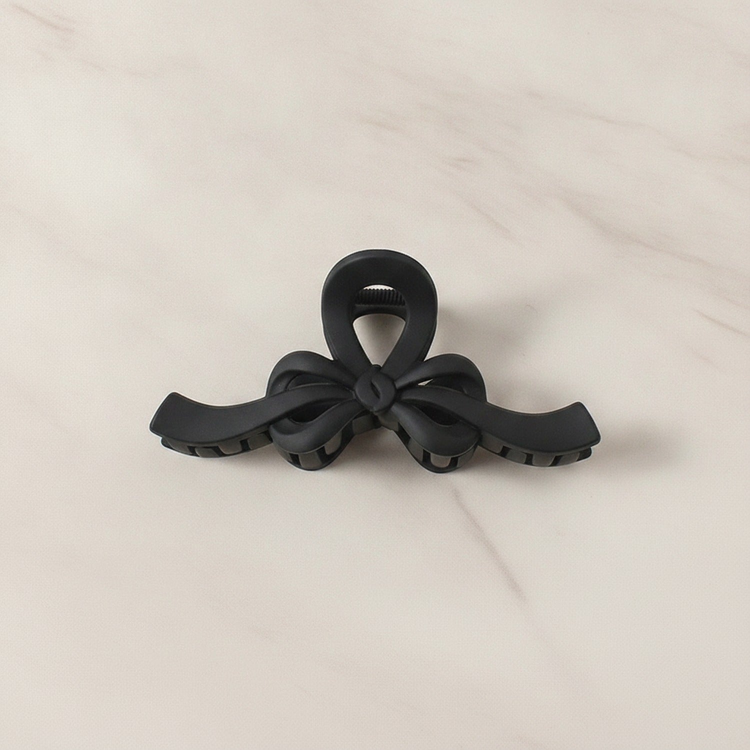 Translucent Bow Hair Claw Clip - TCB-1205-XP Black