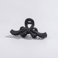 Translucent Bow Hair Claw Clip - TCB-1205-XP Black