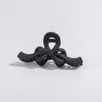 Translucent Bow Hair Claw Clip - TCB-1205-XP Black