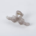 Translucent Bow Hair Claw Clip - Matte Gray