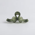 Translucent Bow Hair Claw Clip - TCB-1205 - Matte Green Pull Strap