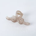 Translucent Bow Hair Claw Clip - TCB-1205 Matte Light Mocha