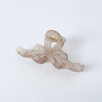 Translucent Bow Hair Claw Clip - TCB-1205 Matte Light Mocha