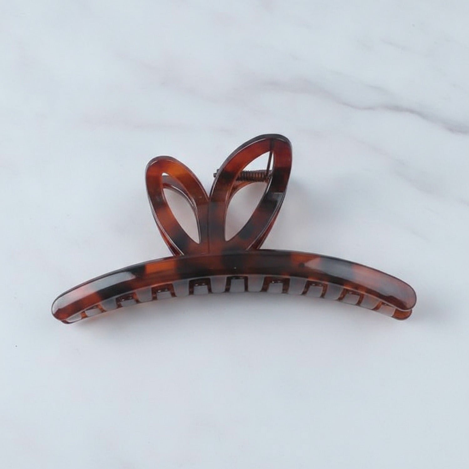 Tortoiseshell Hair Claw Clip With Bow