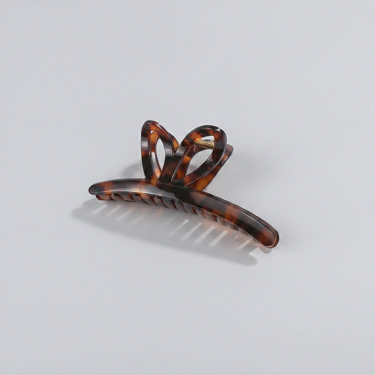 Tortoiseshell Hair Claw Clip With Bow