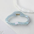 Wavy Pearl Hair Claw Clip - Electroplated Pearl Jelly Blue TCB-1087 – hair accessories (view 1)