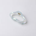 Wavy Pearl Hair Claw Clip - Electroplated Pearl Jelly Blue TCB-1087