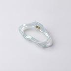 Wavy Pearl Hair Claw Clip - Electroplated Pearl Jelly Blue TCB-1087