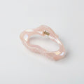 Wavy Pearl Hair Claw Clip - TCB-1087 Electroplated Pearl Jelly Pink