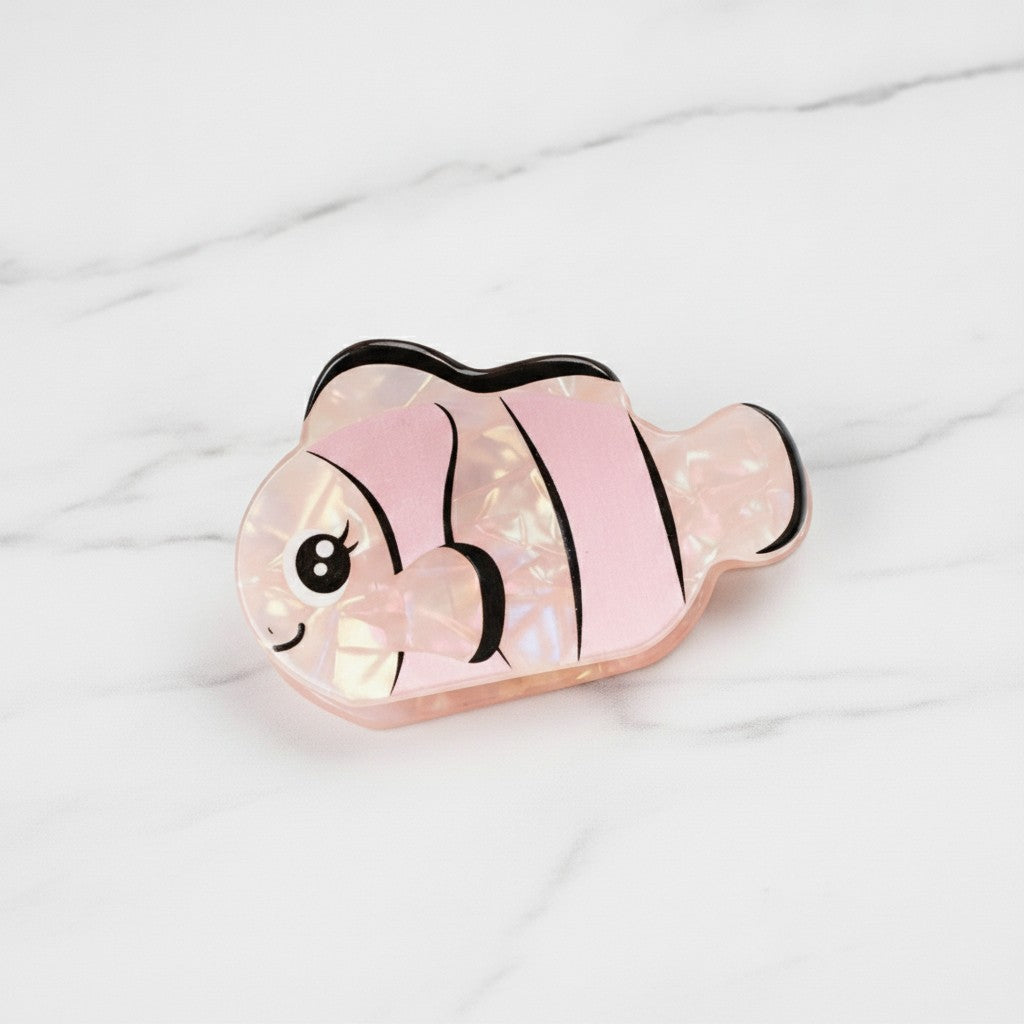 Pearl Clownfish Hair Claw Clip - Pink Pearl Clownfish