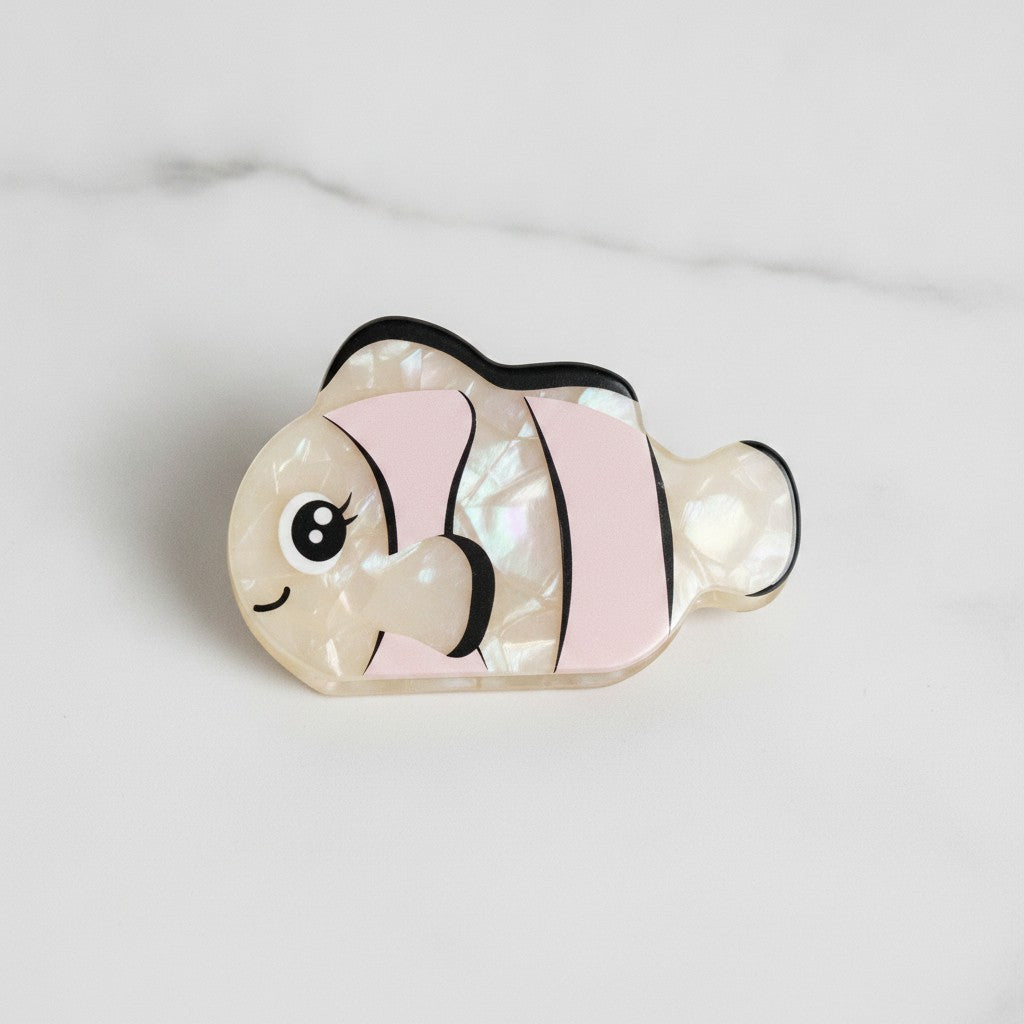 Pearl Clownfish Hair Claw Clip - Pink Pearl Clownfish #2 – hair accessories (view 3)