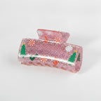 Pink Glitter Gingerbread House Hair Claw Clip – hair accessories (view 3)