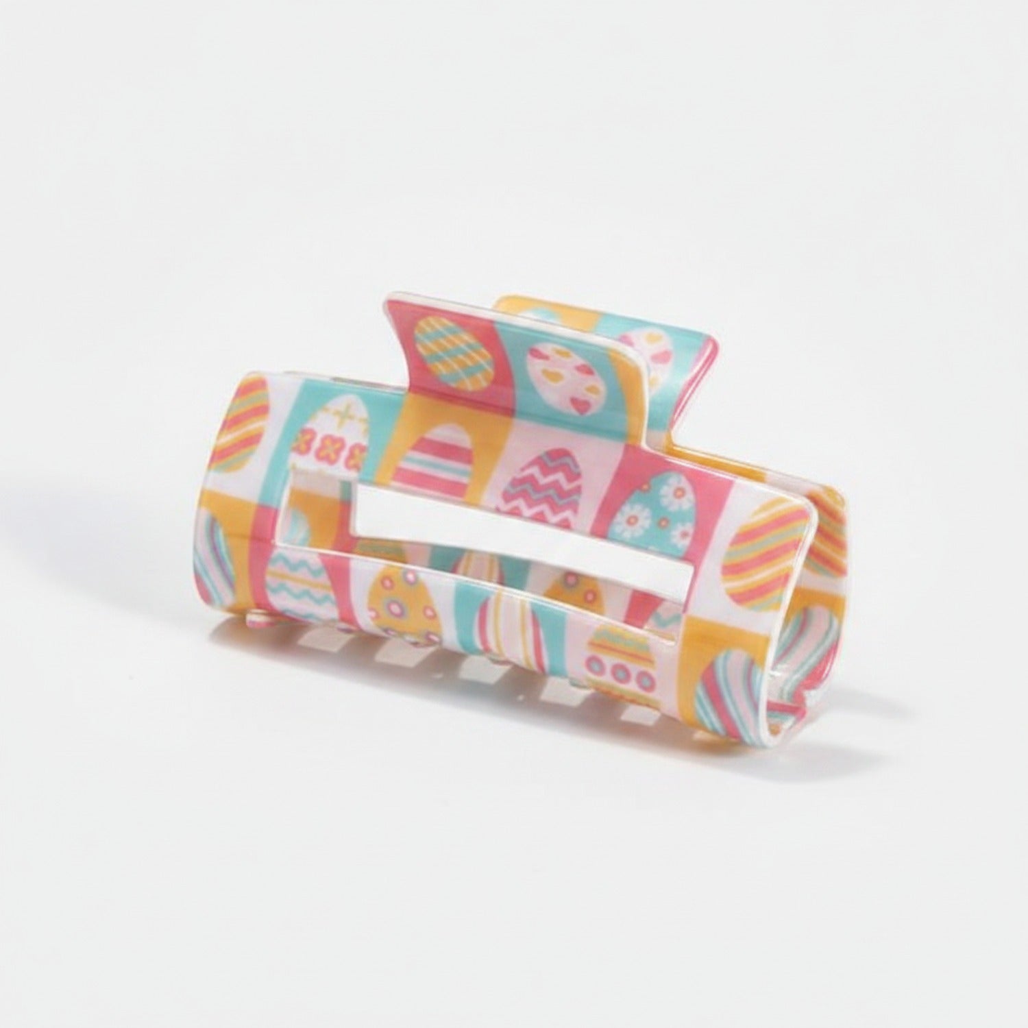 Easter Egg Colorblock Hair Claw Clip - Pastel Patchwork