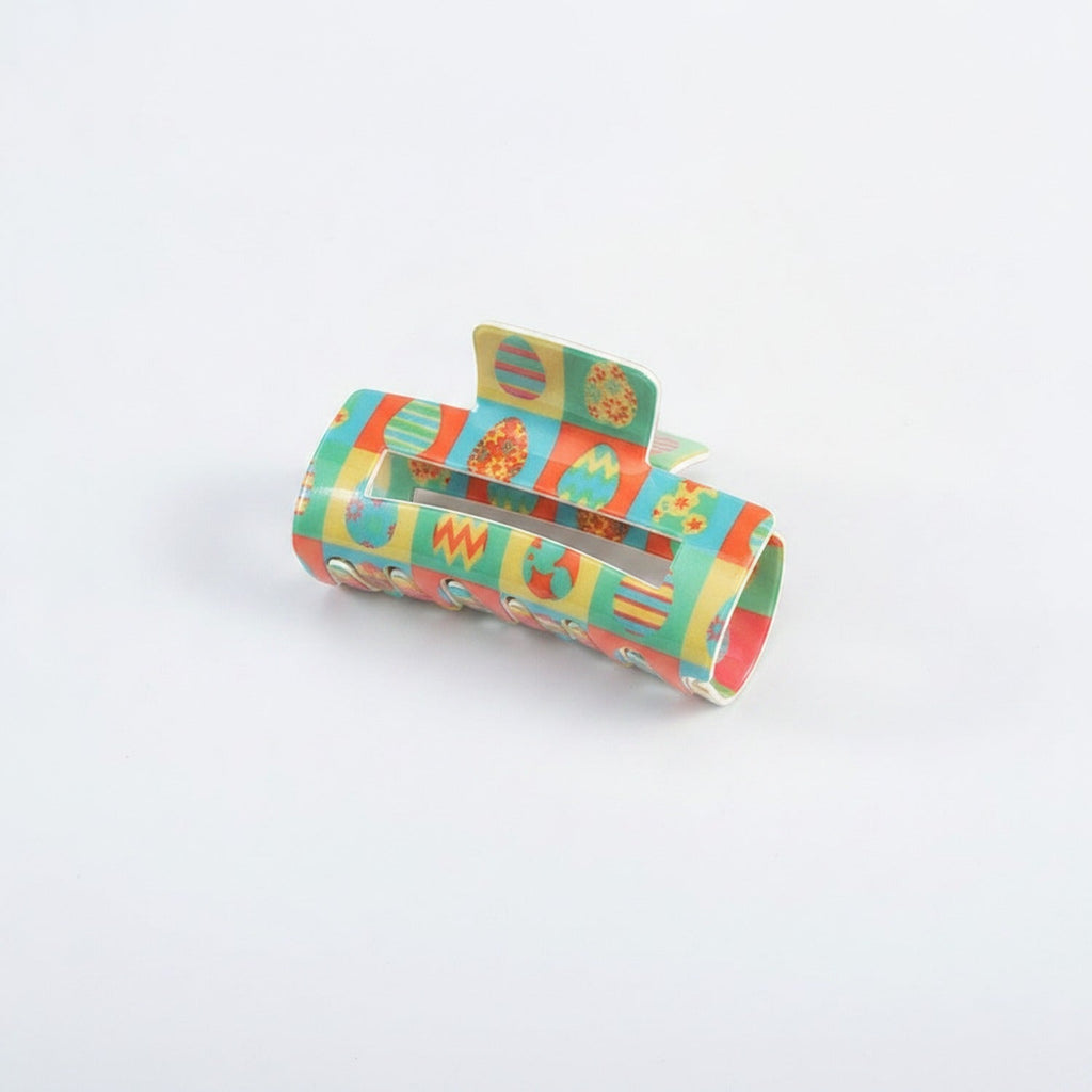 Easter Egg Colorblock Hair Claw Clip - Colorblock Geometric