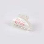 Heart Bride Hair Claw Clip - White Bride Claw