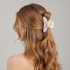 Heart Bride Hair Claw Clip - White Bride Claw