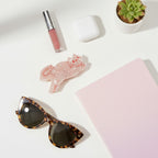 Translucent Elephant Hair Claw Clip - Pink Translucent Elephant – hair accessories (view 2)