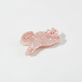 Translucent Elephant Hair Claw Clip - Pink Translucent Elephant