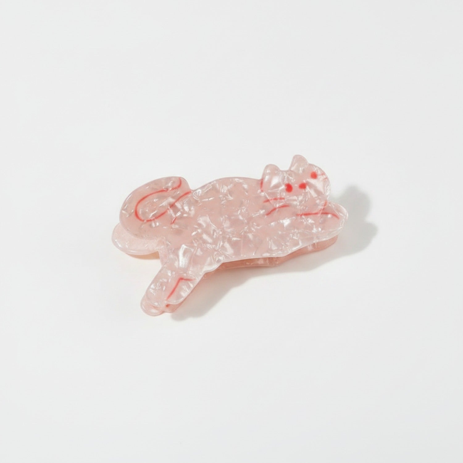 Translucent Elephant Hair Claw Clip - Pink Translucent Elephant