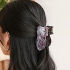 Translucent Elephant Hair Claw Clip - Pink Translucent Elephant
