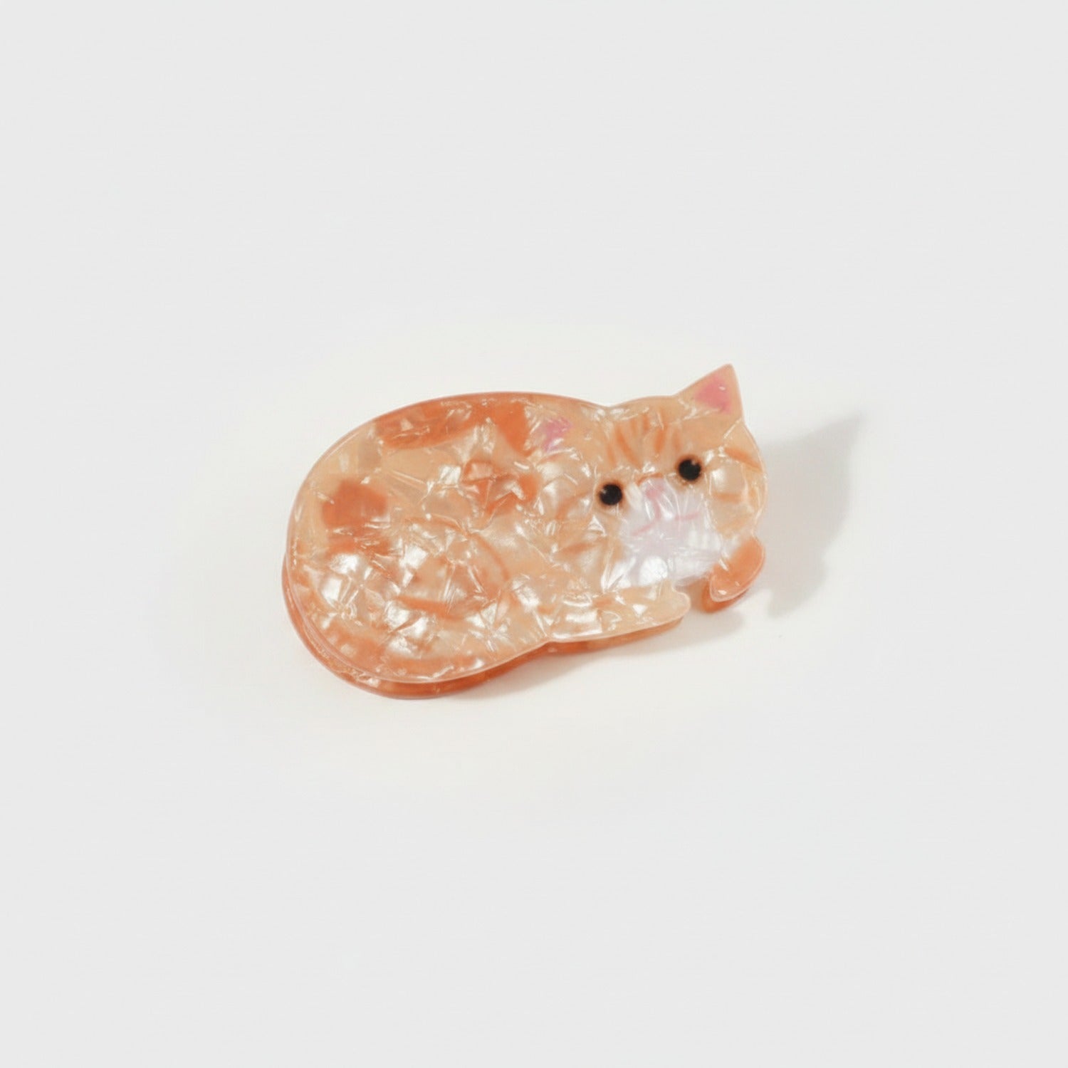 Translucent Elephant Hair Claw Clip - Peach Translucent