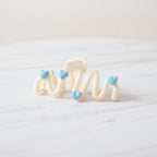 Heart Charm Hair Claw Clip - Beige Heart Claw Clip #F-644