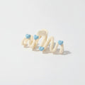 Heart Charm Hair Claw Clip - Beige Heart Claw Clip #F-644