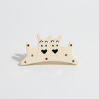 Cream Reindeer Hair Claw With Rhinestones – hair accessories (view 1)