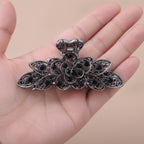 Elegant Floral Rhinestone Hair Claw Clip – hair accessories (view 4)