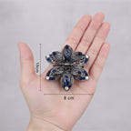 Elegant Floral Rhinestone Hair Claw Clip – hair accessories (view 3)