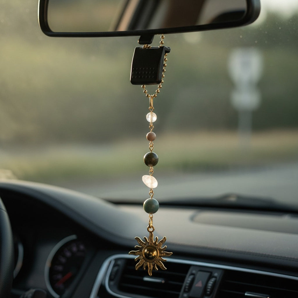 Beaded Sun Car Mirror Charm – novelty & toys (view 3)