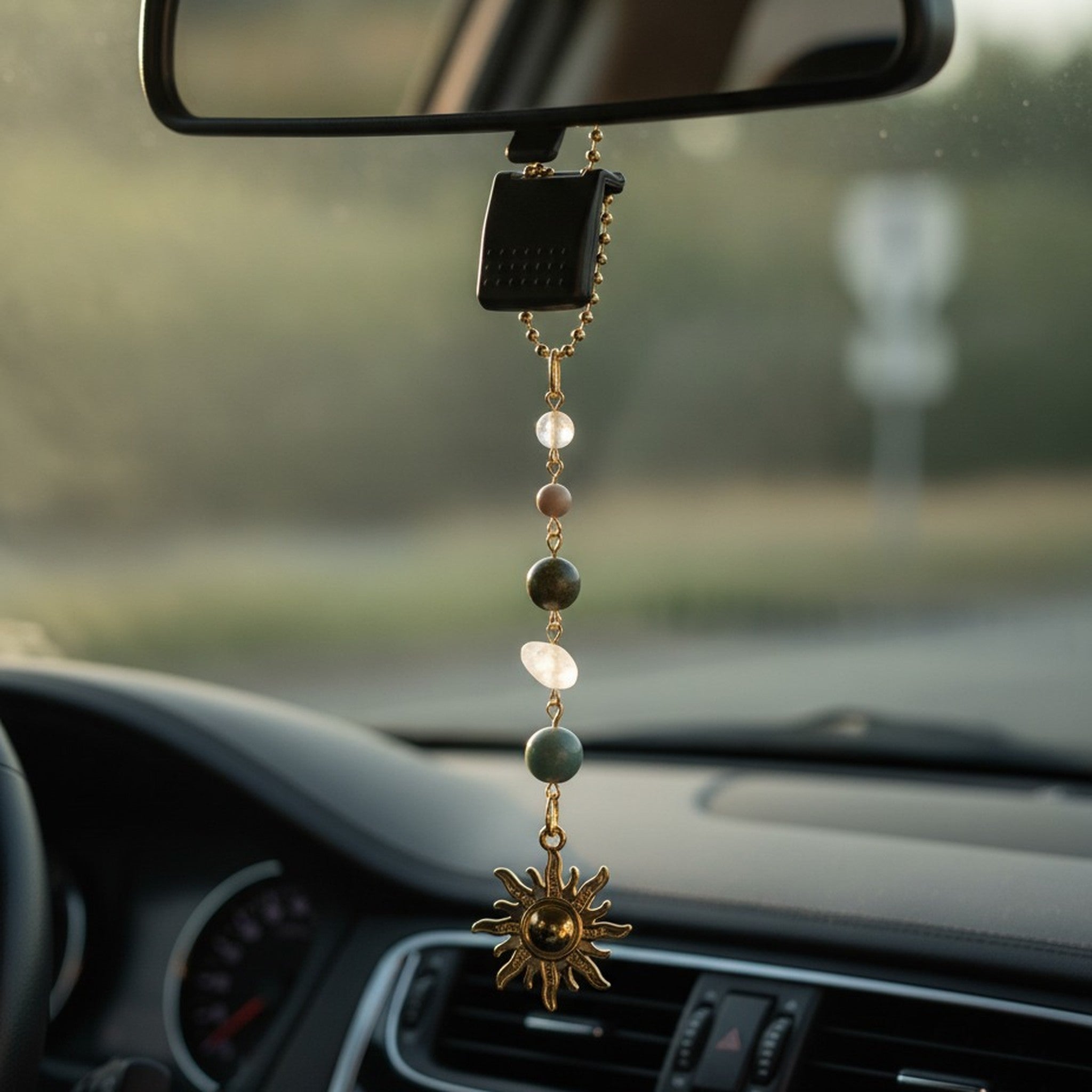 Beaded Sun Car Mirror Charm – novelty & toys (view 3)