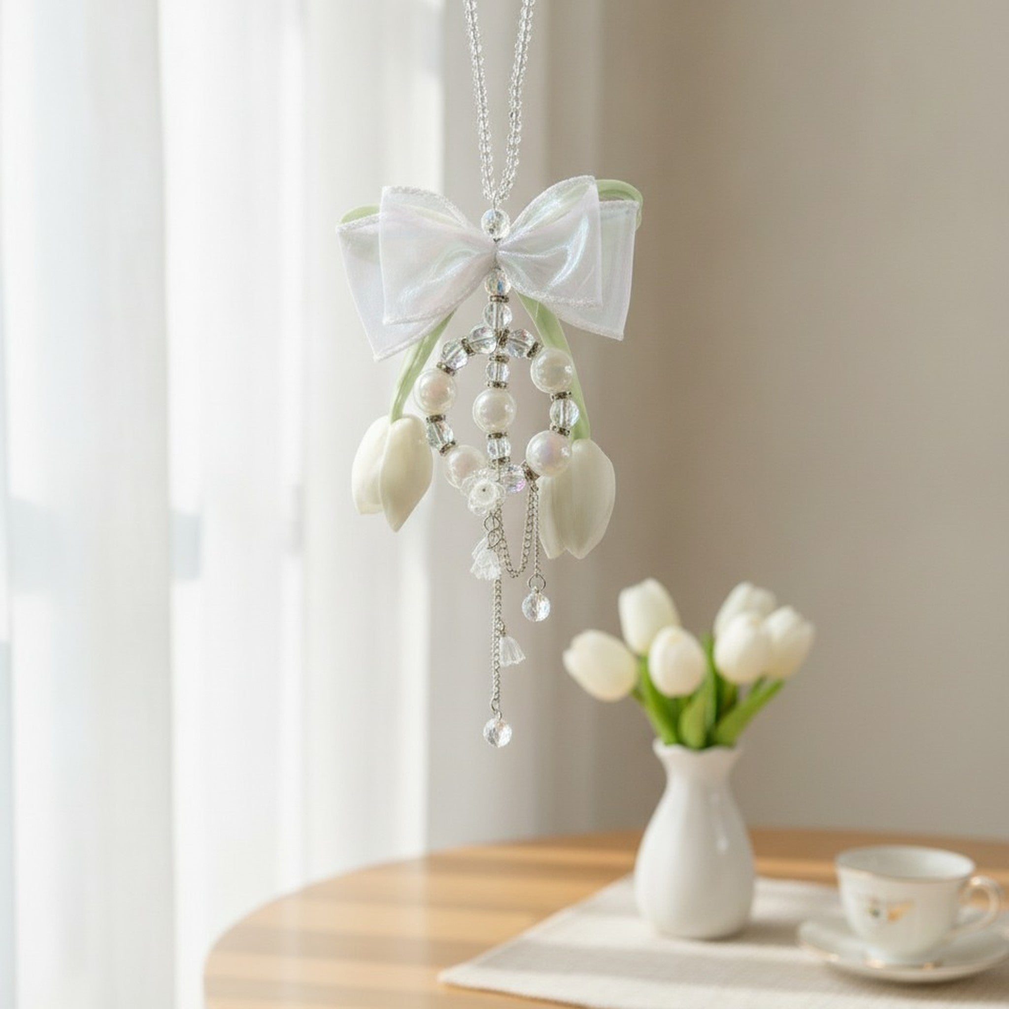 Elegant Tulip Beaded Pendant Charm – novelty & toys (view 4)