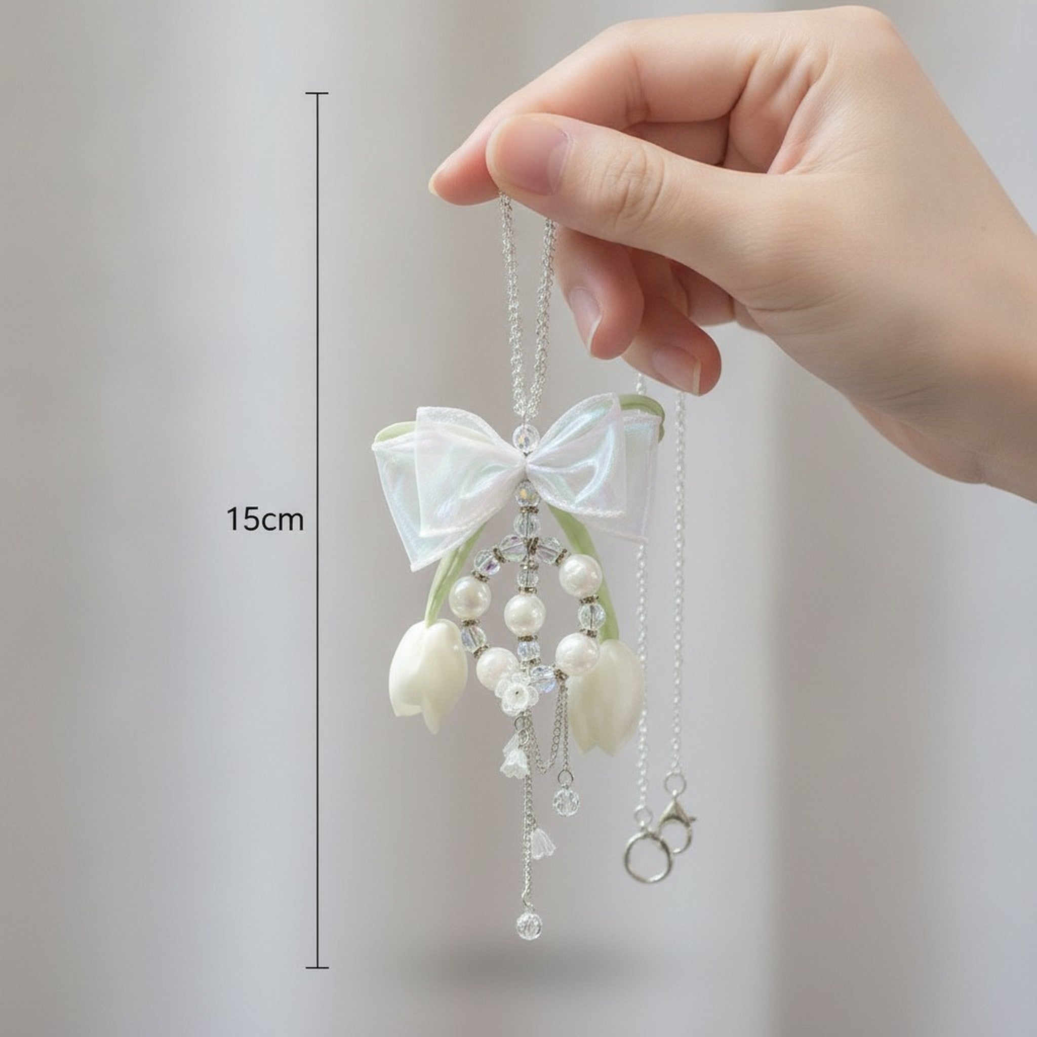 Elegant Tulip Beaded Pendant Charm – novelty & toys (view 5)
