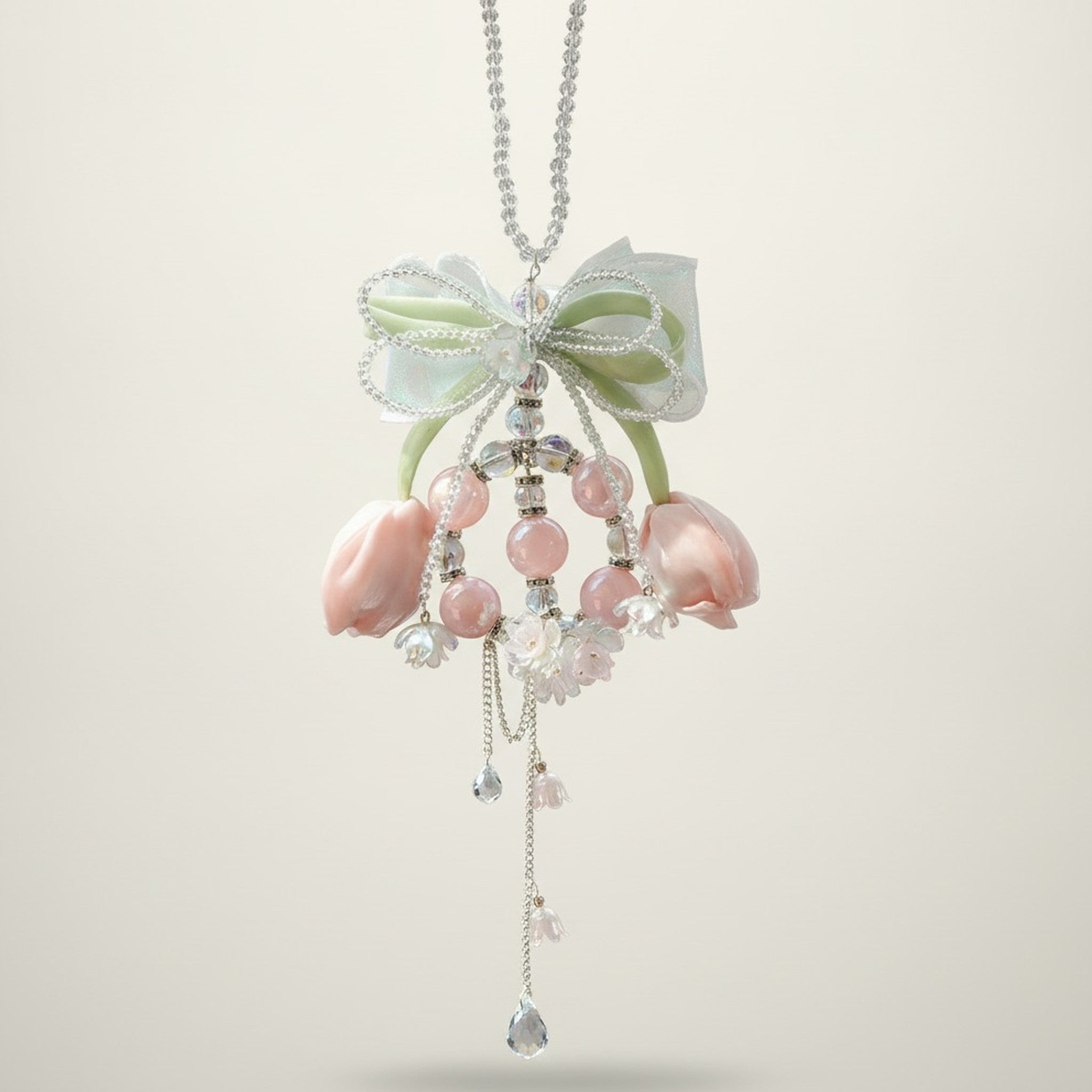 Elegant Tulip Beaded Pendant Charm – novelty & toys (view 2)