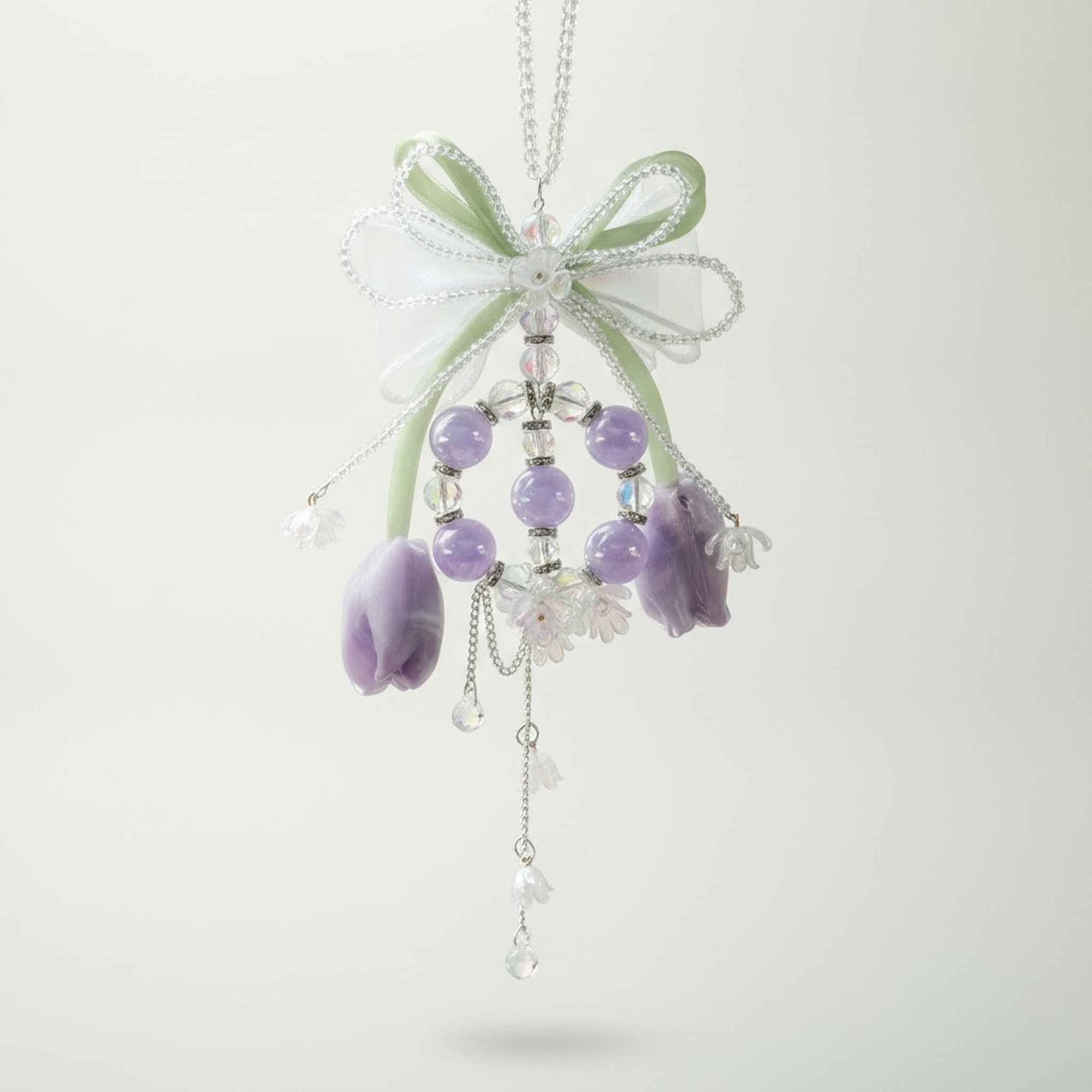 Elegant Tulip Beaded Pendant Charm – novelty & toys (view 3)