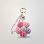 Cute Crochet Pearl Charm Keychain – novelty & toys (view 4)