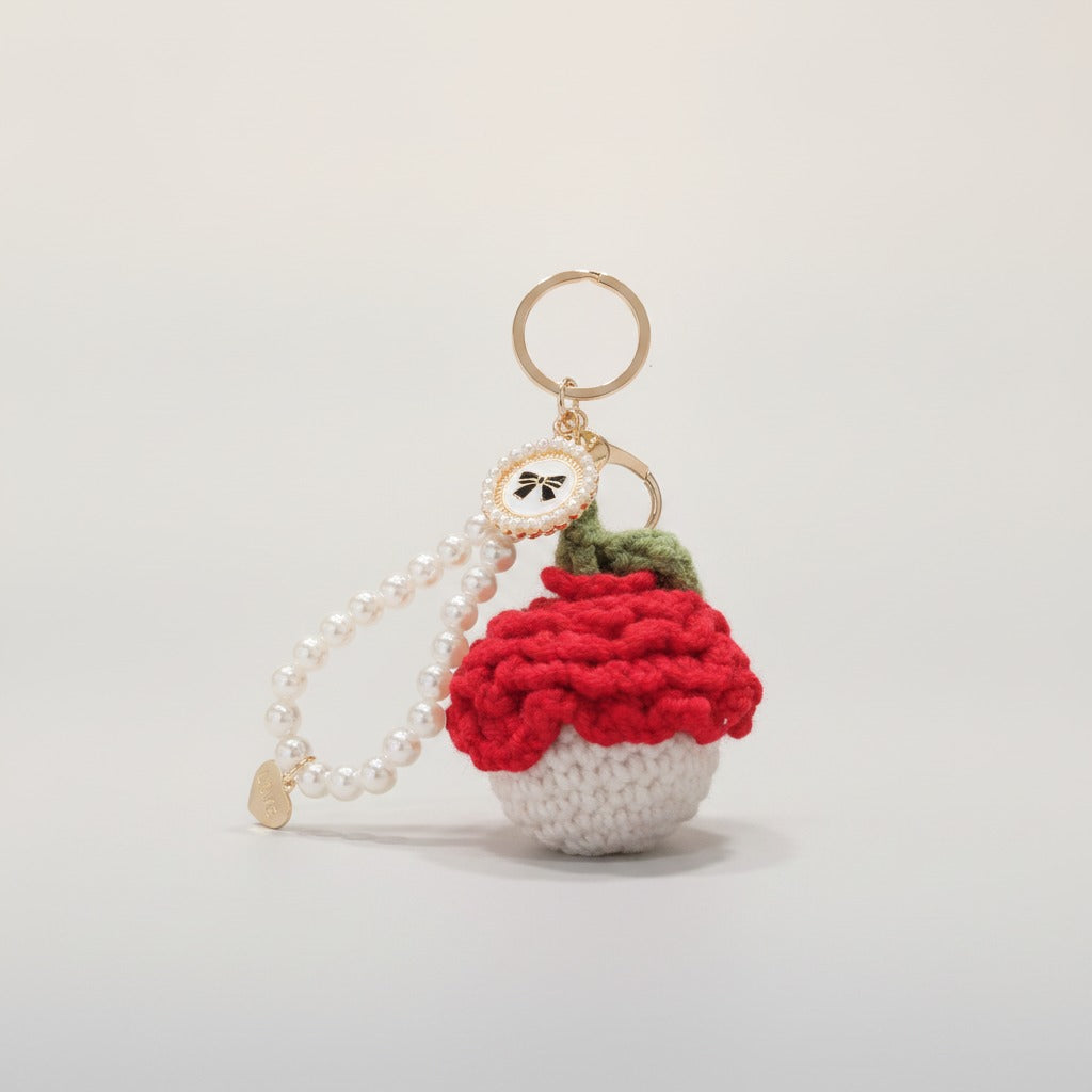 Cute Crochet Pearl Charm Keychain – novelty & toys (view 6)