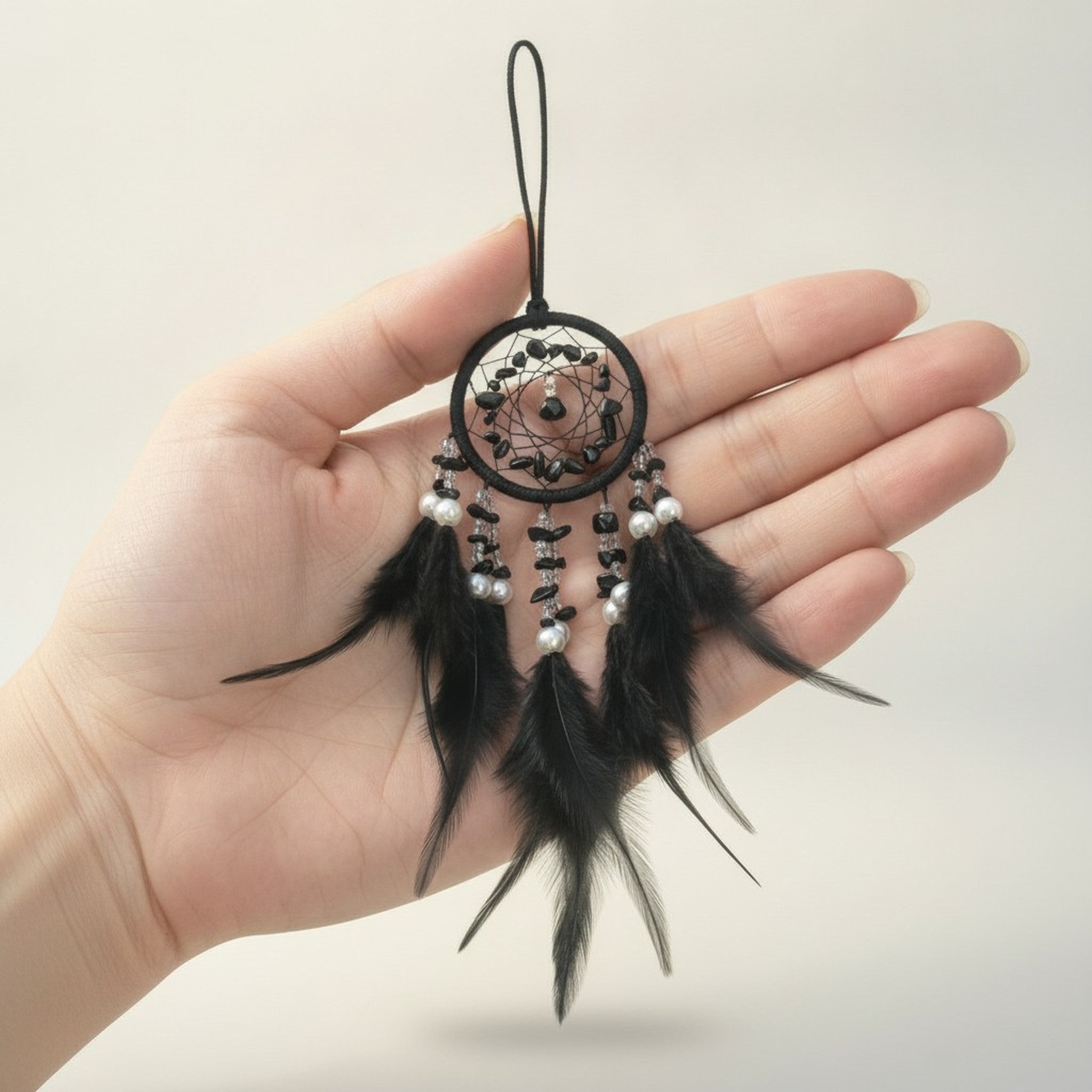 Crystal Feather Dream Catcher Car Charm – novelty & toys (view 5)