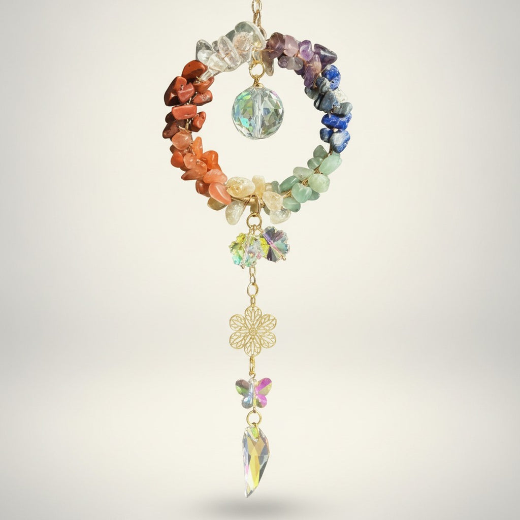 Chakra Crystal Suncatcher Hanging Decor – novelty & toys (view 1)