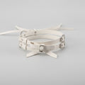 White Leather Choker Ring With Bow – jewelry (view 1)