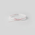 White Lace Choker With Pink Ribbon Bow