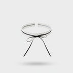 Lace Choker Ring Set With Black Bow